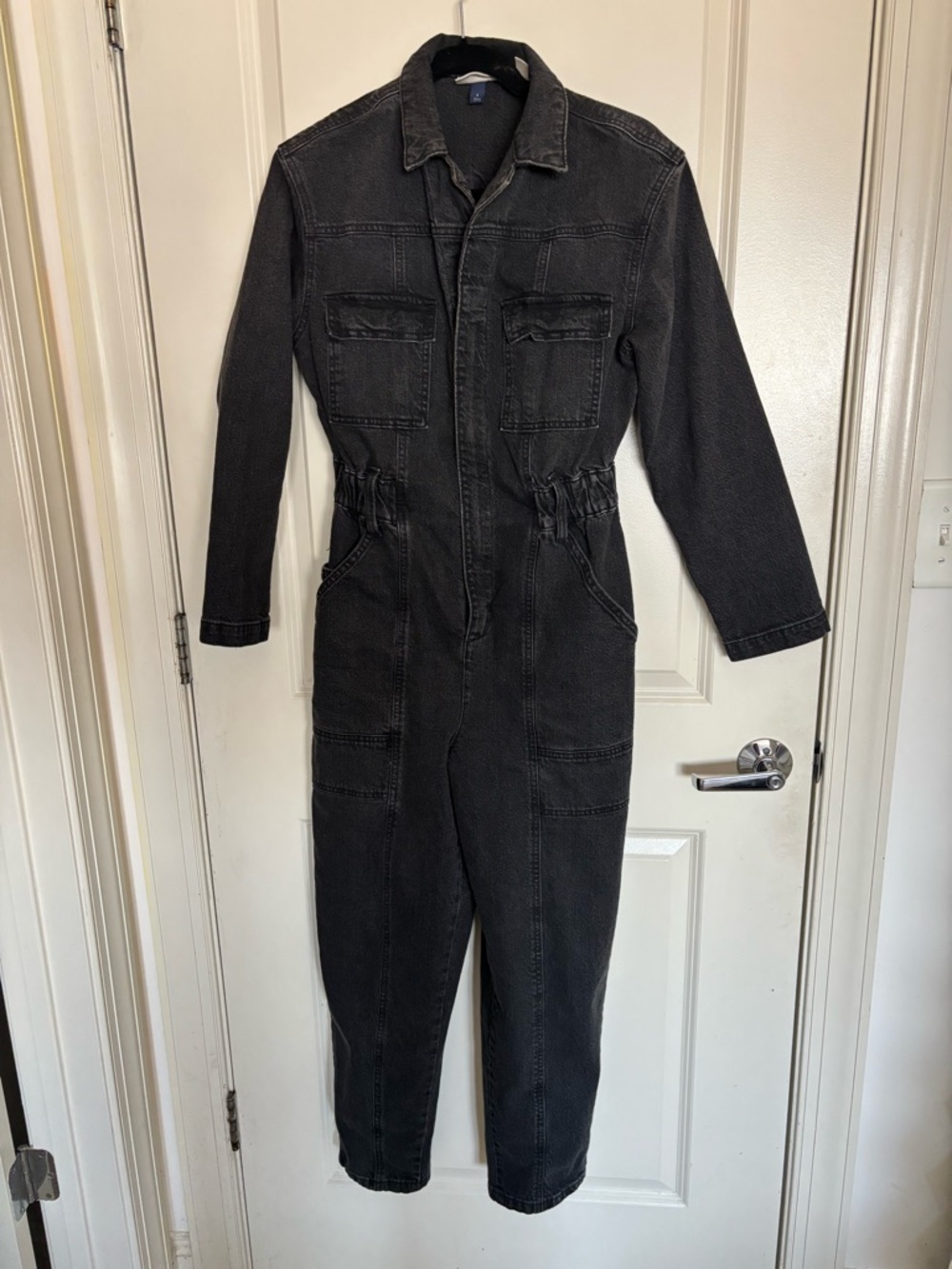 Universal Thread Black Utility Jumpsuit with Cinched Waist